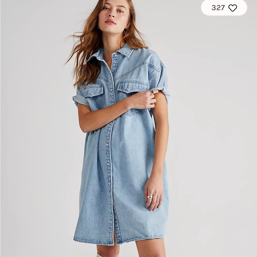 Levi's Light Blue Denim Shirt Dress